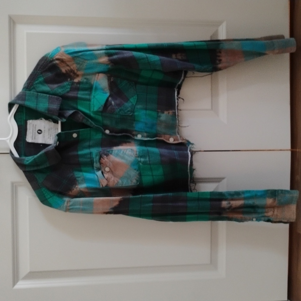Plaid Shirt in Green and Black
